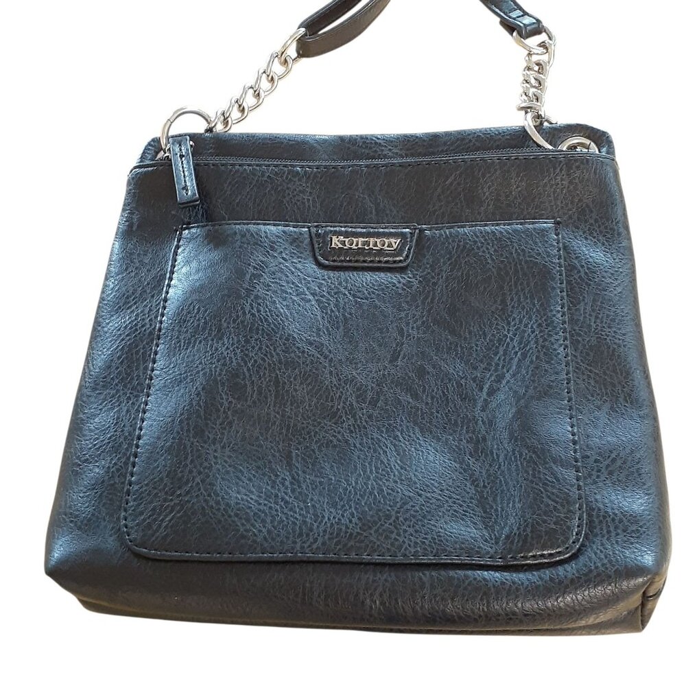 Koltov Womens Handbag Shoulder Bag Black Chain Strap